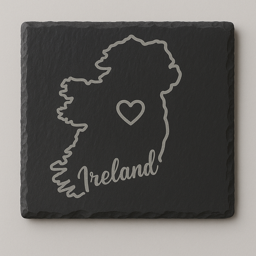 Map of Ireland Slate Coaster